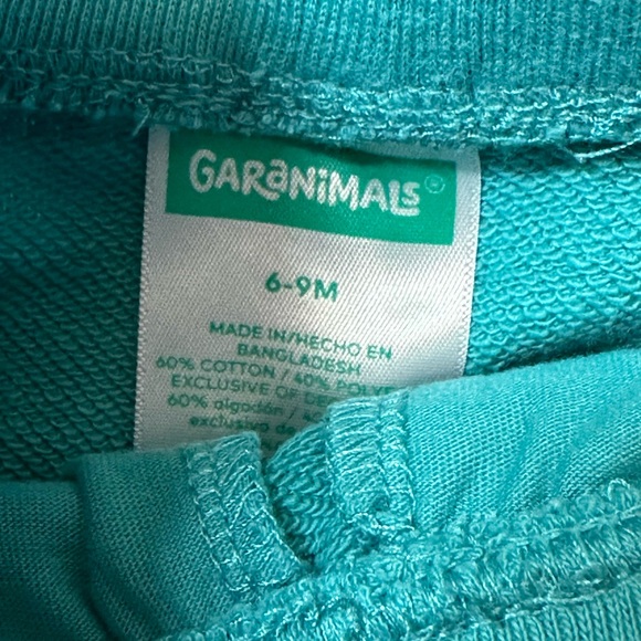 Garanimals Teal girls comfy/lounge sweatshirts 6-9m - Picture 3 of 3